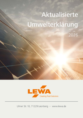 Umwelterklärung der LEWA Gruppe