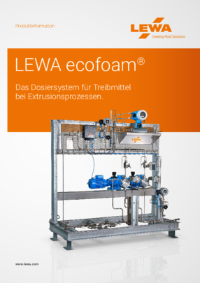 LEWA ecofoam - das Dosiersystem für Treibmittel bei Extrusionsprozessen